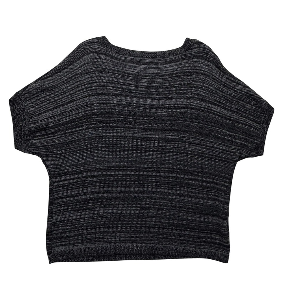 LOFT Gray Black Wool Blend Sequin Embellished Dolman Sweater Medium
